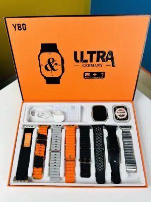 Y80 Ultra Smartwatch With 8 Strap